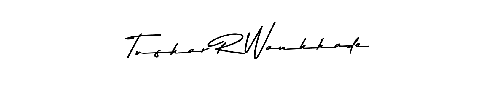 Create a beautiful signature design for name Tushar R Wankhade. With this signature (Asem Kandis PERSONAL USE) fonts, you can make a handwritten signature for free. Tushar R Wankhade signature style 9 images and pictures png