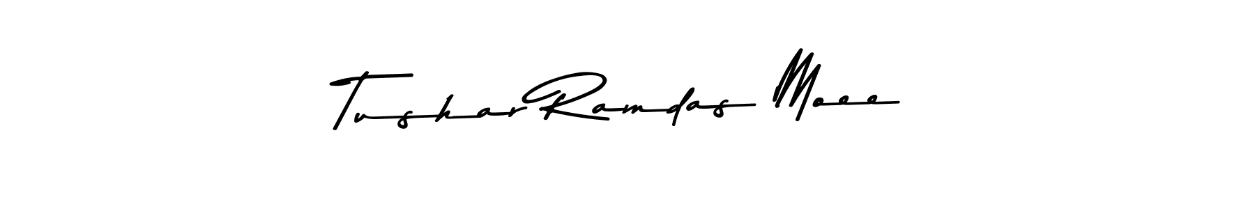 Create a beautiful signature design for name Tushar Ramdas Moee. With this signature (Asem Kandis PERSONAL USE) fonts, you can make a handwritten signature for free. Tushar Ramdas Moee signature style 9 images and pictures png