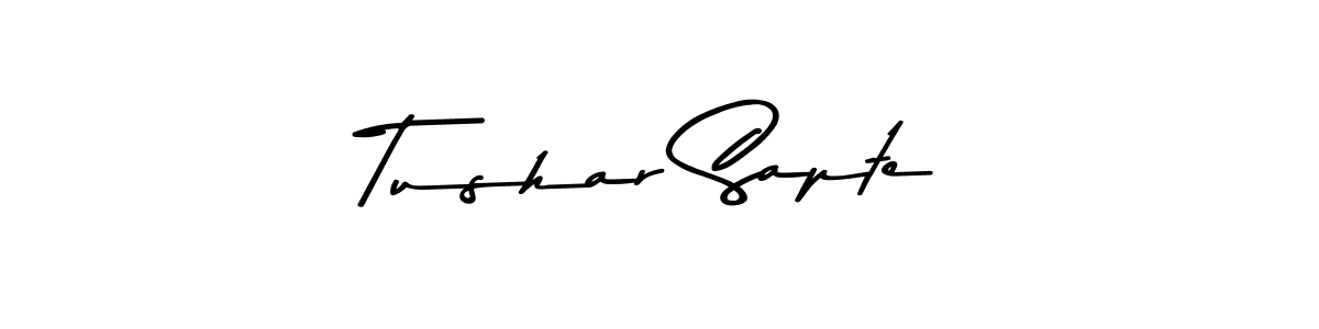 This is the best signature style for the Tushar Sapte name. Also you like these signature font (Asem Kandis PERSONAL USE). Mix name signature. Tushar Sapte signature style 9 images and pictures png