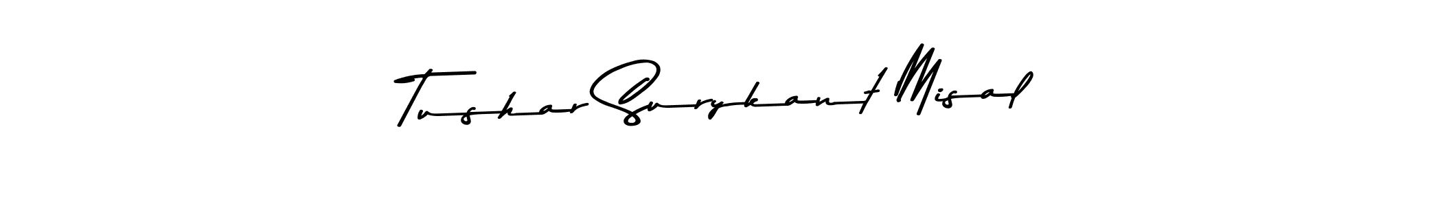 Create a beautiful signature design for name Tushar Surykant Misal. With this signature (Asem Kandis PERSONAL USE) fonts, you can make a handwritten signature for free. Tushar Surykant Misal signature style 9 images and pictures png
