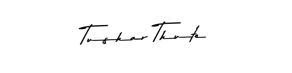 Make a beautiful signature design for name Tushar Thute. With this signature (Asem Kandis PERSONAL USE) style, you can create a handwritten signature for free. Tushar Thute signature style 9 images and pictures png