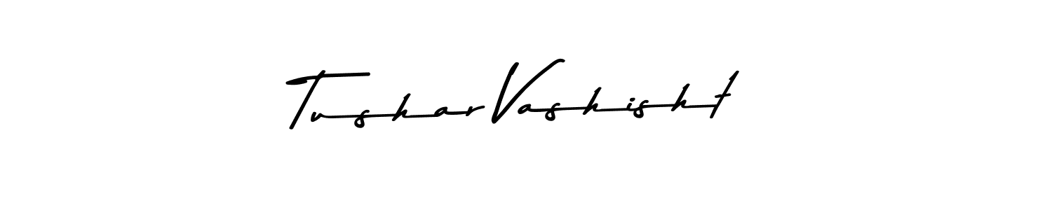 Create a beautiful signature design for name Tushar Vashisht. With this signature (Asem Kandis PERSONAL USE) fonts, you can make a handwritten signature for free. Tushar Vashisht signature style 9 images and pictures png