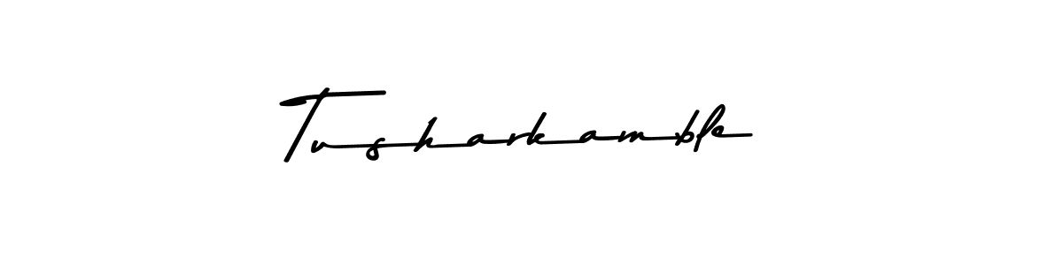 The best way (Asem Kandis PERSONAL USE) to make a short signature is to pick only two or three words in your name. The name Tusharkamble include a total of six letters. For converting this name. Tusharkamble signature style 9 images and pictures png