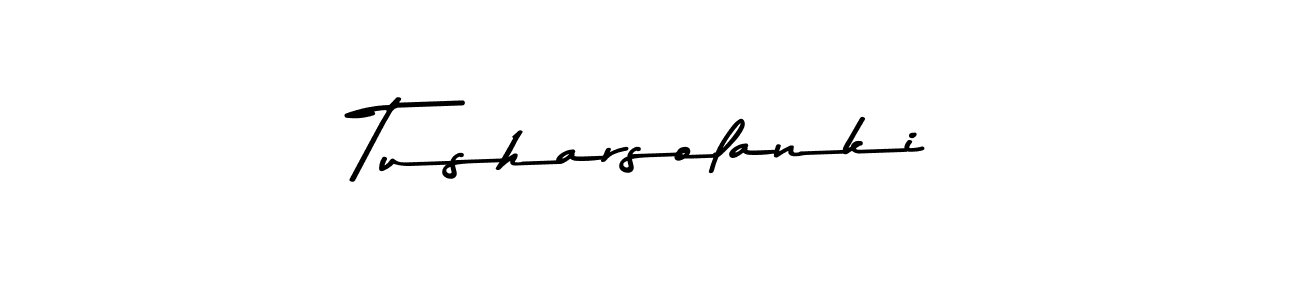 How to make Tusharsolanki name signature. Use Asem Kandis PERSONAL USE style for creating short signs online. This is the latest handwritten sign. Tusharsolanki signature style 9 images and pictures png