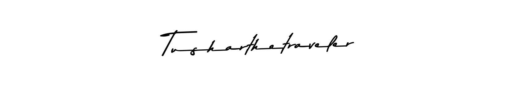 Create a beautiful signature design for name Tusharthetraveler. With this signature (Asem Kandis PERSONAL USE) fonts, you can make a handwritten signature for free. Tusharthetraveler signature style 9 images and pictures png