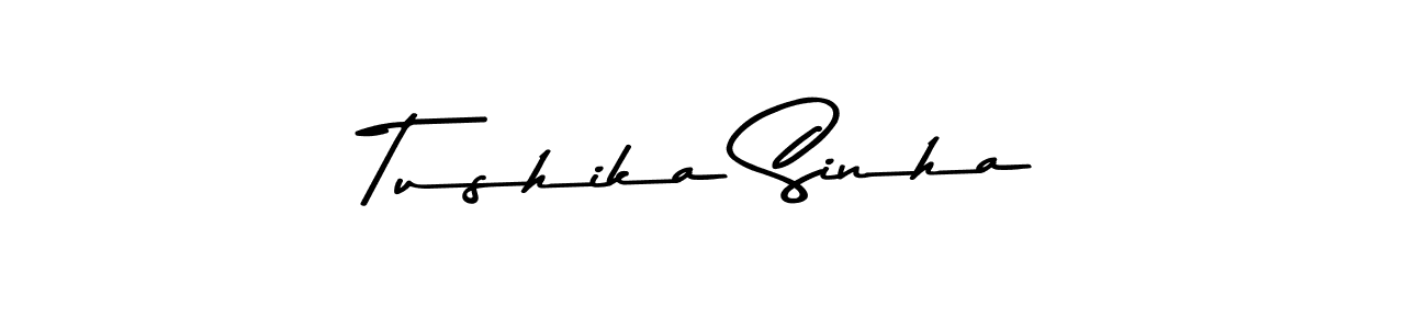 You should practise on your own different ways (Asem Kandis PERSONAL USE) to write your name (Tushika Sinha) in signature. don't let someone else do it for you. Tushika Sinha signature style 9 images and pictures png