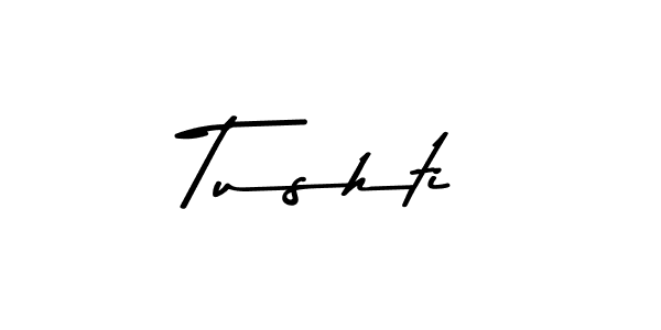 How to make Tushti name signature. Use Asem Kandis PERSONAL USE style for creating short signs online. This is the latest handwritten sign. Tushti signature style 9 images and pictures png