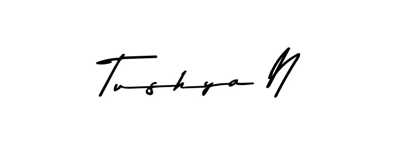 How to Draw Tushya N signature style? Asem Kandis PERSONAL USE is a latest design signature styles for name Tushya N. Tushya N signature style 9 images and pictures png
