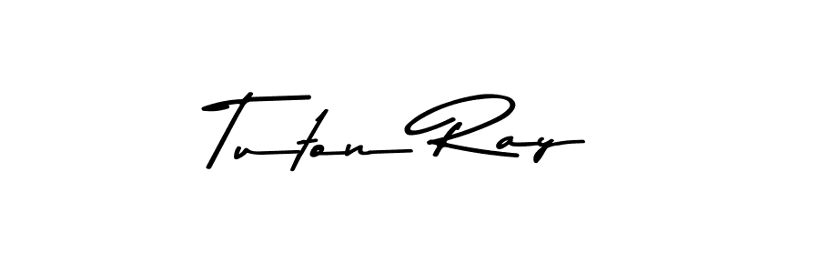 Create a beautiful signature design for name Tuton Ray. With this signature (Asem Kandis PERSONAL USE) fonts, you can make a handwritten signature for free. Tuton Ray signature style 9 images and pictures png