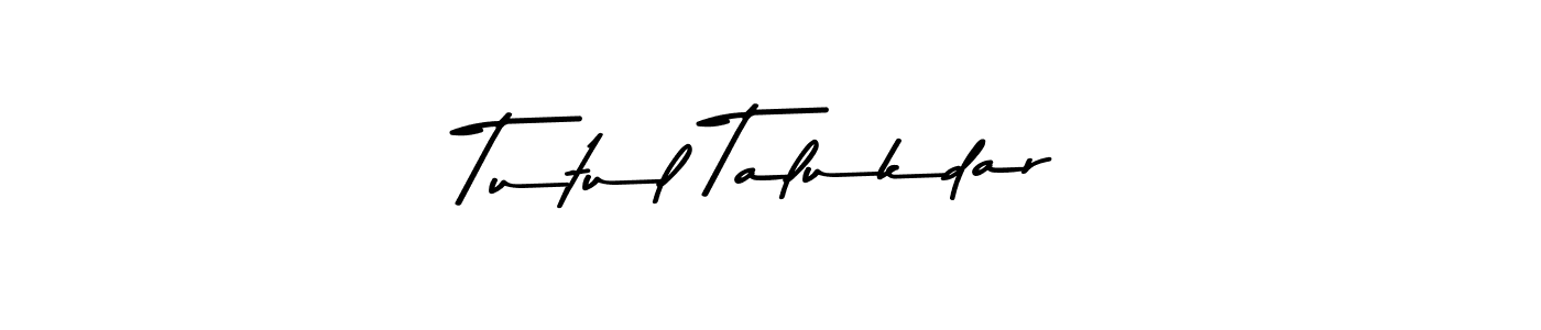 Create a beautiful signature design for name Tutul Talukdar. With this signature (Asem Kandis PERSONAL USE) fonts, you can make a handwritten signature for free. Tutul Talukdar signature style 9 images and pictures png