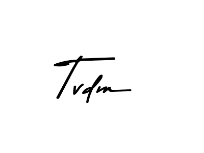 Create a beautiful signature design for name Tvdm. With this signature (Asem Kandis PERSONAL USE) fonts, you can make a handwritten signature for free. Tvdm signature style 9 images and pictures png