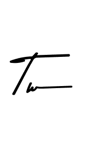 Design your own signature with our free online signature maker. With this signature software, you can create a handwritten (Asem Kandis PERSONAL USE) signature for name Tw. Tw signature style 9 images and pictures png