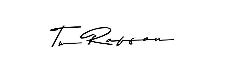 Create a beautiful signature design for name Tw Rafsan. With this signature (Asem Kandis PERSONAL USE) fonts, you can make a handwritten signature for free. Tw Rafsan signature style 9 images and pictures png