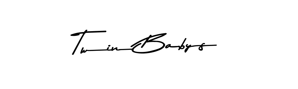 Twin Babys stylish signature style. Best Handwritten Sign (Asem Kandis PERSONAL USE) for my name. Handwritten Signature Collection Ideas for my name Twin Babys. Twin Babys signature style 9 images and pictures png