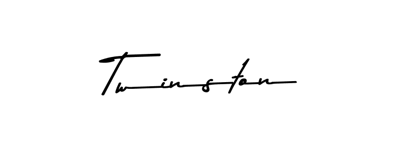 Use a signature maker to create a handwritten signature online. With this signature software, you can design (Asem Kandis PERSONAL USE) your own signature for name Twinston. Twinston signature style 9 images and pictures png