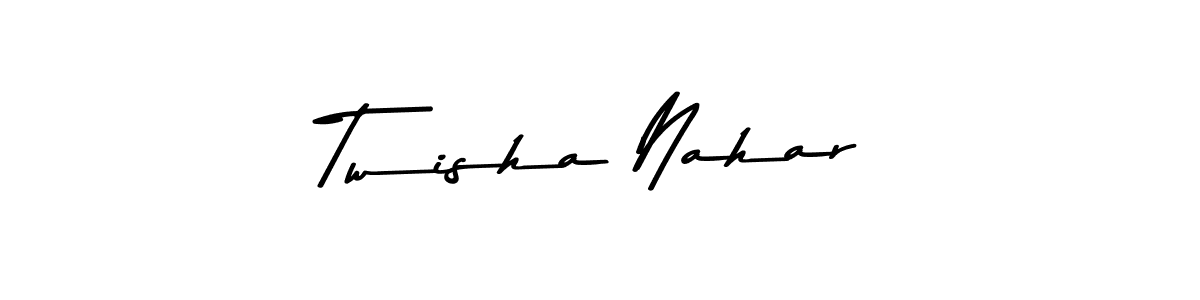How to make Twisha Nahar signature? Asem Kandis PERSONAL USE is a professional autograph style. Create handwritten signature for Twisha Nahar name. Twisha Nahar signature style 9 images and pictures png
