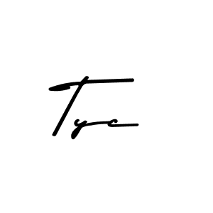 Also You can easily find your signature by using the search form. We will create Tyc name handwritten signature images for you free of cost using Asem Kandis PERSONAL USE sign style. Tyc signature style 9 images and pictures png
