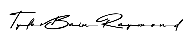 Upgrade your professional image with Tyler Bain Raymond signature created with Asem Kandis PERSONAL USE font. Fast, free, and watermark-free download. Tyler Bain Raymond signature style 9 images and pictures png