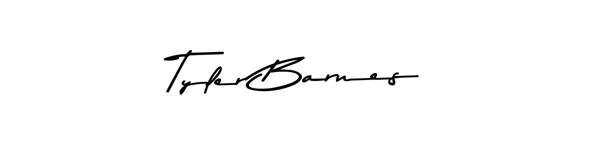 How to make Tyler Barnes name signature. Use Asem Kandis PERSONAL USE style for creating short signs online. This is the latest handwritten sign. Tyler Barnes signature style 9 images and pictures png