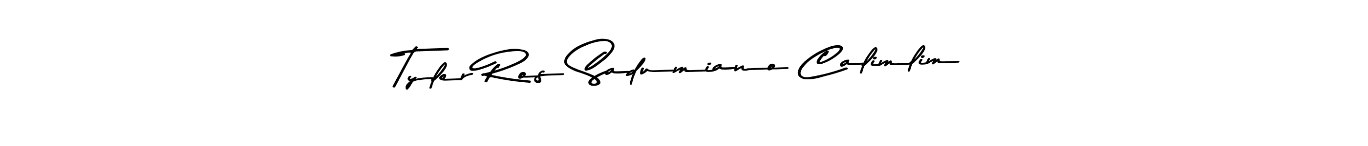Make a beautiful signature design for name Tyler Ros Sadumiano Calimlim. Use this online signature maker to create a handwritten signature for free. Tyler Ros Sadumiano Calimlim signature style 9 images and pictures png