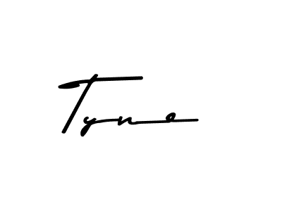 Use a signature maker to create a handwritten signature online. With this signature software, you can design (Asem Kandis PERSONAL USE) your own signature for name Tyne. Tyne signature style 9 images and pictures png