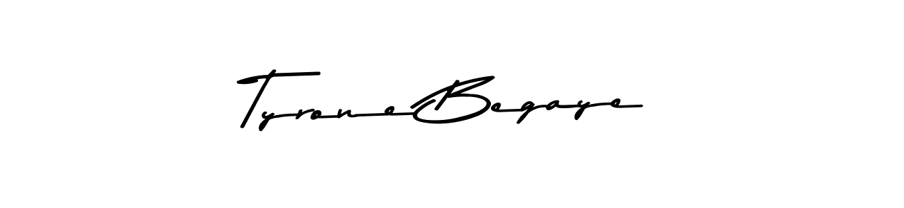 How to make Tyrone Begaye name signature. Use Asem Kandis PERSONAL USE style for creating short signs online. This is the latest handwritten sign. Tyrone Begaye signature style 9 images and pictures png