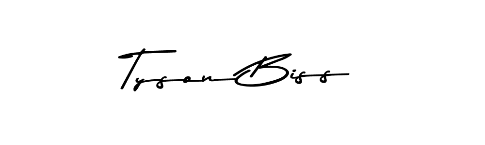 Create a beautiful signature design for name Tyson Biss. With this signature (Asem Kandis PERSONAL USE) fonts, you can make a handwritten signature for free. Tyson Biss signature style 9 images and pictures png