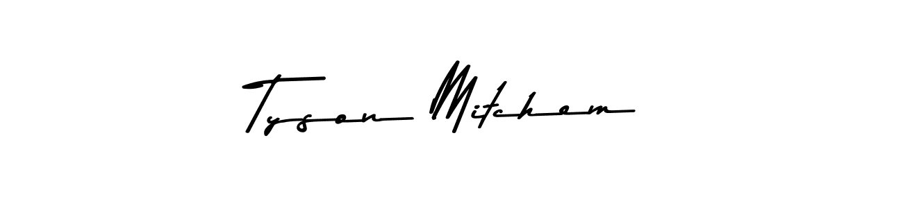 The best way (Asem Kandis PERSONAL USE) to make a short signature is to pick only two or three words in your name. The name Tyson Mitchem include a total of six letters. For converting this name. Tyson Mitchem signature style 9 images and pictures png