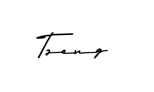 How to make Tzeng signature? Asem Kandis PERSONAL USE is a professional autograph style. Create handwritten signature for Tzeng name. Tzeng signature style 9 images and pictures png