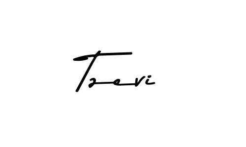 How to make Tzevi name signature. Use Asem Kandis PERSONAL USE style for creating short signs online. This is the latest handwritten sign. Tzevi signature style 9 images and pictures png