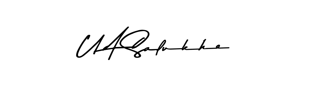 Similarly Asem Kandis PERSONAL USE is the best handwritten signature design. Signature creator online .You can use it as an online autograph creator for name U A Salukhe. U A Salukhe signature style 9 images and pictures png