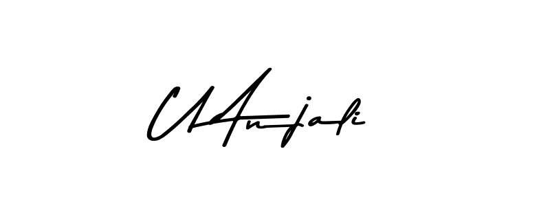 How to Draw U Anjali signature style? Asem Kandis PERSONAL USE is a latest design signature styles for name U Anjali. U Anjali signature style 9 images and pictures png