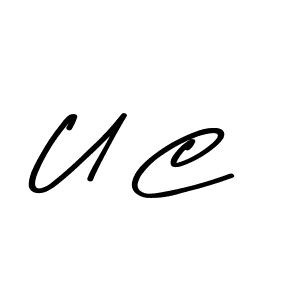 Make a beautiful signature design for name U C. With this signature (Asem Kandis PERSONAL USE) style, you can create a handwritten signature for free. U C signature style 9 images and pictures png