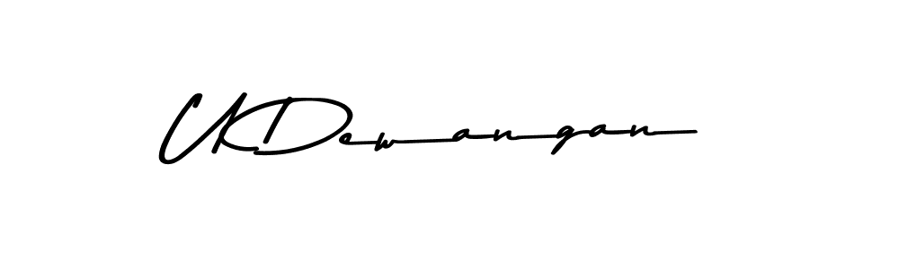 Similarly Asem Kandis PERSONAL USE is the best handwritten signature design. Signature creator online .You can use it as an online autograph creator for name U Dewangan. U Dewangan signature style 9 images and pictures png