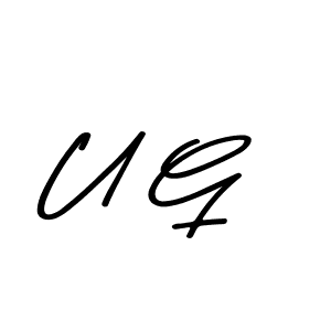 Create a beautiful signature design for name U G. With this signature (Asem Kandis PERSONAL USE) fonts, you can make a handwritten signature for free. U G signature style 9 images and pictures png