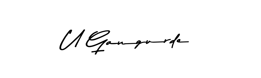 Similarly Asem Kandis PERSONAL USE is the best handwritten signature design. Signature creator online .You can use it as an online autograph creator for name U Gangurde. U Gangurde signature style 9 images and pictures png