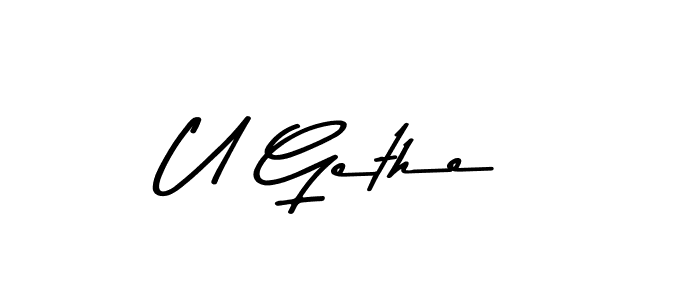 Also we have U Gethe name is the best signature style. Create professional handwritten signature collection using Asem Kandis PERSONAL USE autograph style. U Gethe signature style 9 images and pictures png