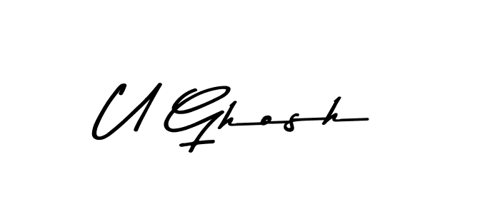 You should practise on your own different ways (Asem Kandis PERSONAL USE) to write your name (U Ghosh) in signature. don't let someone else do it for you. U Ghosh signature style 9 images and pictures png