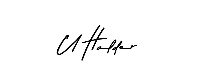 Here are the top 10 professional signature styles for the name U Halder. These are the best autograph styles you can use for your name. U Halder signature style 9 images and pictures png