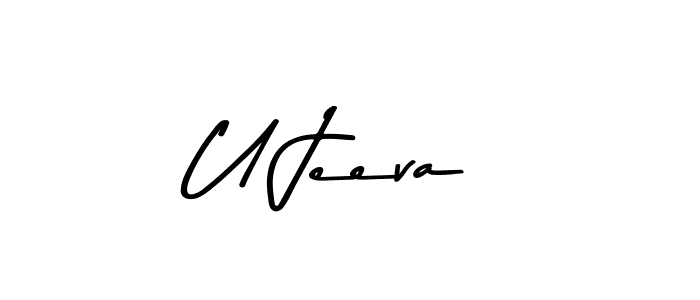 How to make U Jeeva signature? Asem Kandis PERSONAL USE is a professional autograph style. Create handwritten signature for U Jeeva name. U Jeeva signature style 9 images and pictures png