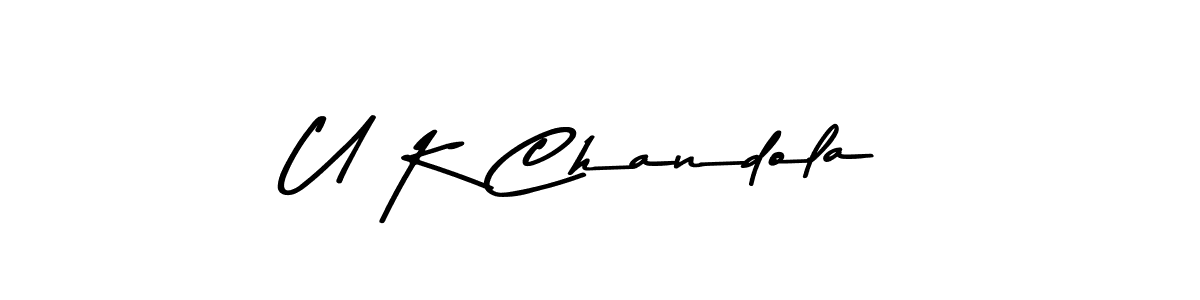 How to make U K Chandola signature? Asem Kandis PERSONAL USE is a professional autograph style. Create handwritten signature for U K Chandola name. U K Chandola signature style 9 images and pictures png