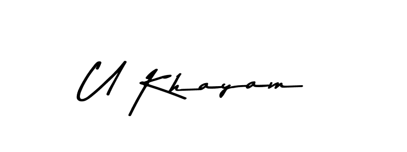 Similarly Asem Kandis PERSONAL USE is the best handwritten signature design. Signature creator online .You can use it as an online autograph creator for name U Khayam. U Khayam signature style 9 images and pictures png