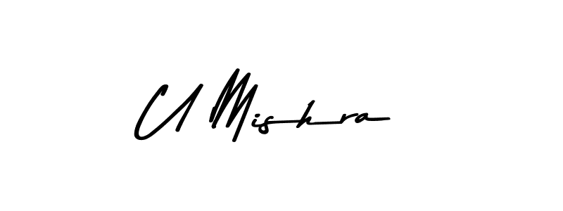 Design your own signature with our free online signature maker. With this signature software, you can create a handwritten (Asem Kandis PERSONAL USE) signature for name U Mishra. U Mishra signature style 9 images and pictures png