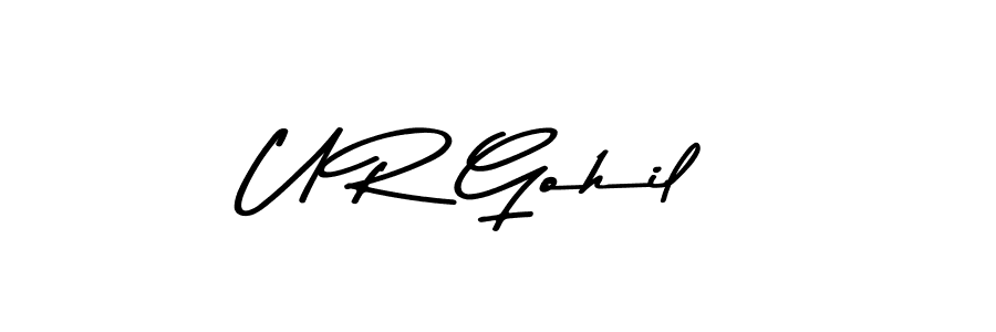 U R Gohil stylish signature style. Best Handwritten Sign (Asem Kandis PERSONAL USE) for my name. Handwritten Signature Collection Ideas for my name U R Gohil. U R Gohil signature style 9 images and pictures png