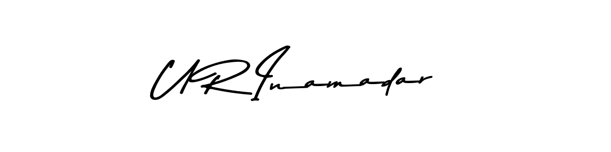 Make a beautiful signature design for name U R Inamadar. With this signature (Asem Kandis PERSONAL USE) style, you can create a handwritten signature for free. U R Inamadar signature style 9 images and pictures png