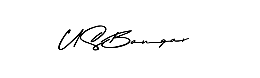 How to make U S Bangar name signature. Use Asem Kandis PERSONAL USE style for creating short signs online. This is the latest handwritten sign. U S Bangar signature style 9 images and pictures png