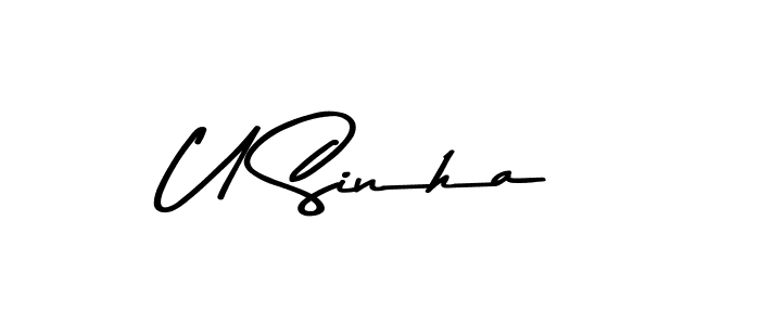 How to Draw U Sinha signature style? Asem Kandis PERSONAL USE is a latest design signature styles for name U Sinha. U Sinha signature style 9 images and pictures png