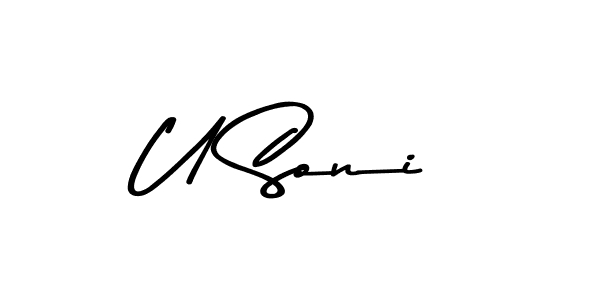 Similarly Asem Kandis PERSONAL USE is the best handwritten signature design. Signature creator online .You can use it as an online autograph creator for name U Soni. U Soni signature style 9 images and pictures png