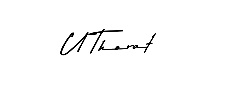 This is the best signature style for the U Thorat name. Also you like these signature font (Asem Kandis PERSONAL USE). Mix name signature. U Thorat signature style 9 images and pictures png