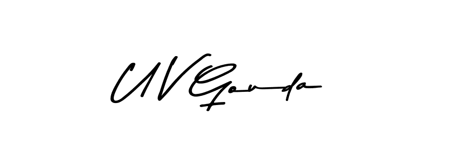 Also we have U V Gouda name is the best signature style. Create professional handwritten signature collection using Asem Kandis PERSONAL USE autograph style. U V Gouda signature style 9 images and pictures png